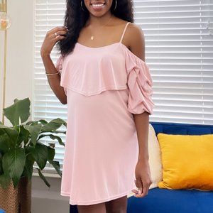 NEW Off-Shoulder Blush Mini Dress